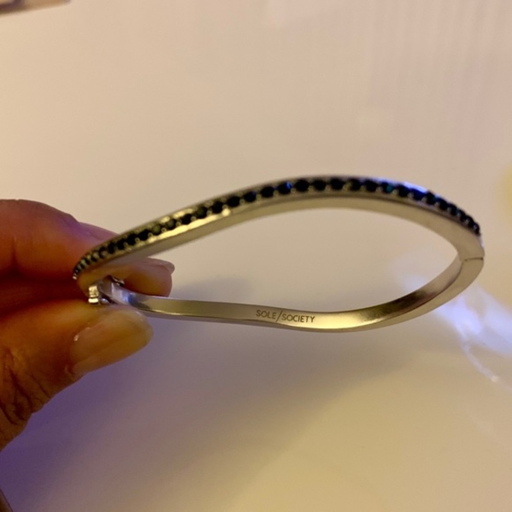 Sole Society Gold tone & Glass Stone Bracelet - Picture 6 of 8